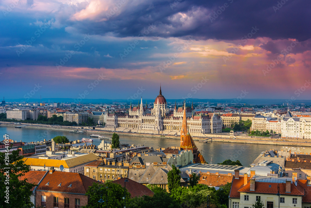 Naklejka premium Panoramic view of Budapest.