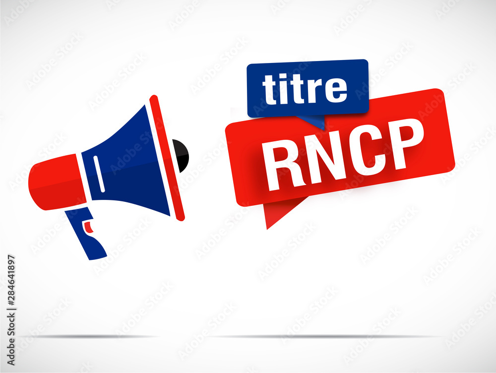 Fototapeta premium megaphone : titre RNCP