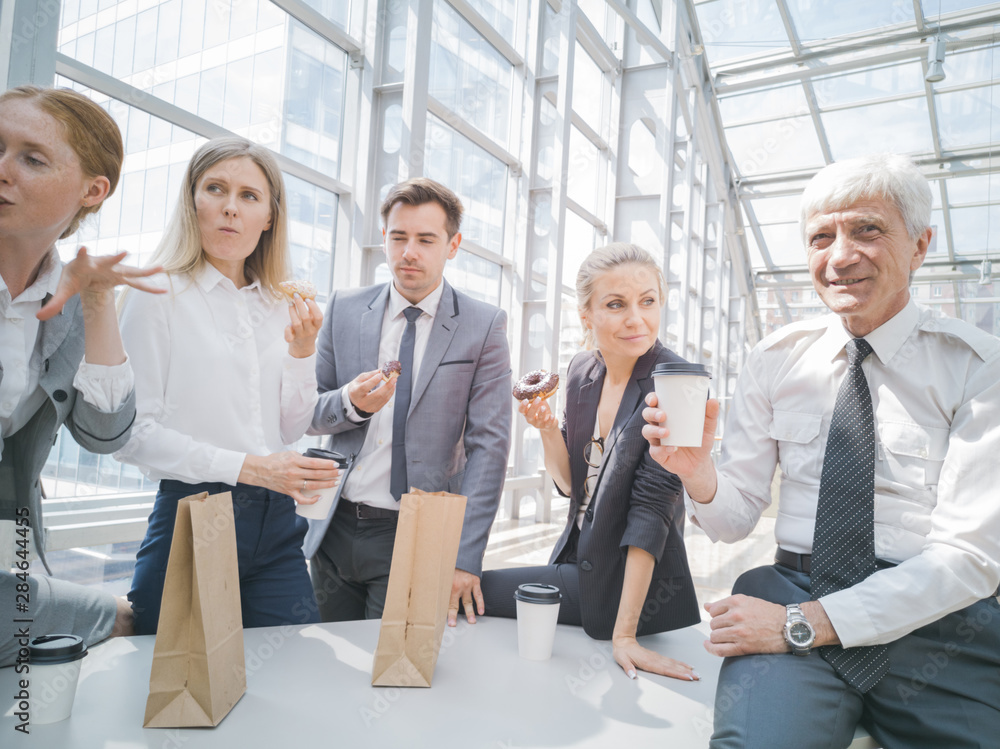Business people having coffee break Business people having coffee break