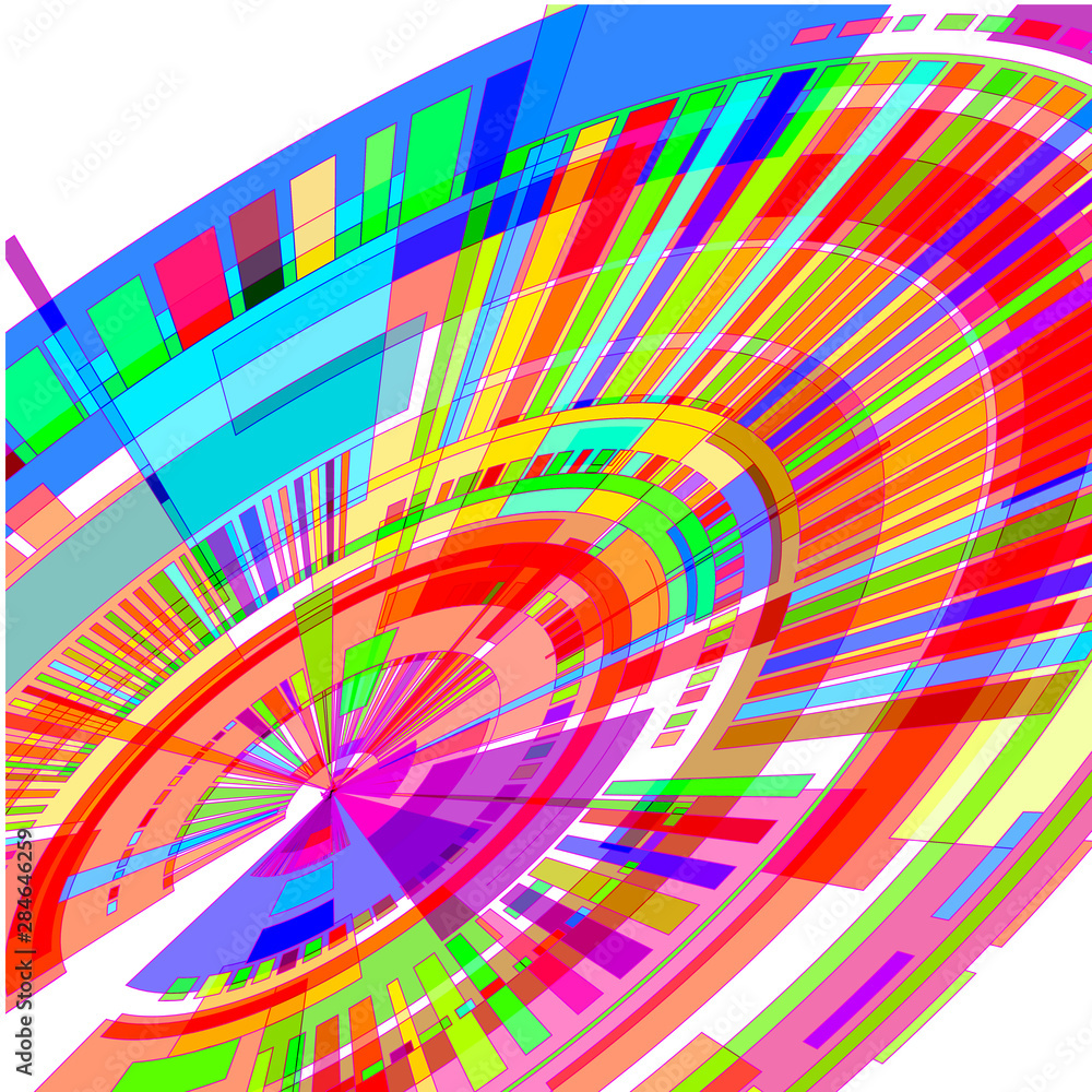 Fototapeta premium Colored 3d disk 