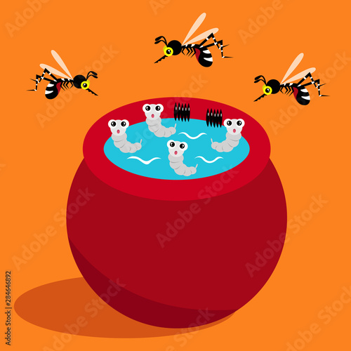 mosquito control concept. prevention dengue and zika fever.