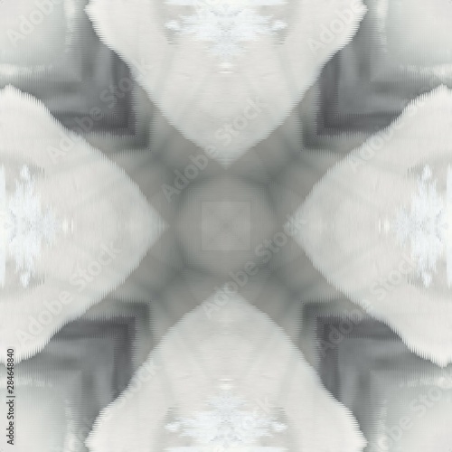 Halftone grey ornament, winter pattern. Drawing vintage style. Grunge texture. Festive greeting card. Abstract art background. Modern symmetric pattern. Festive art backdrop. Creative vector element