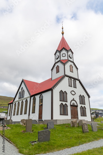 Eglise des Iles Féroé dans l'Atlantique Nord