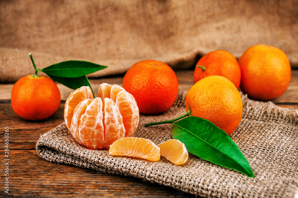 Fotografie juicy ripe mandarines (tangerines)