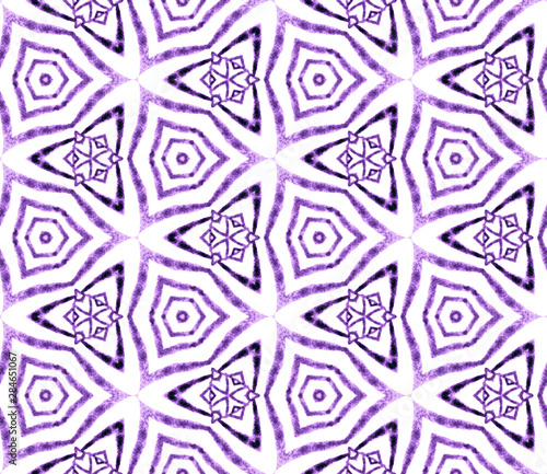 Purple handdrawn seamless pattern. Hand drawn wate