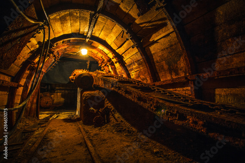 Old equipment in a coal mine
