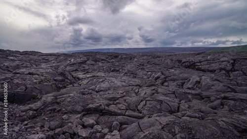 Barren land of volcanic area on the Big Island of Hawaii