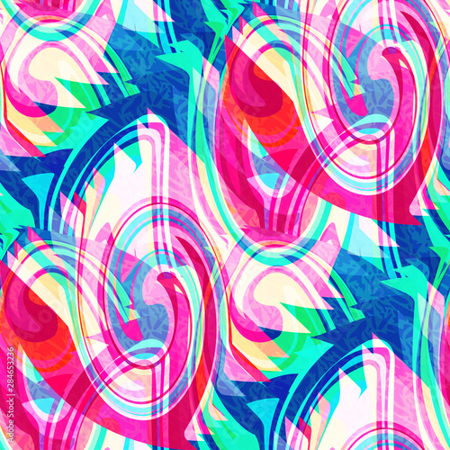 geometric abstract colored objects beautiful background vector illustration