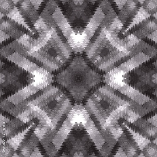 Halftone grey ornament, winter pattern. Drawing vintage style. Grunge texture. Festive greeting card. Abstract art background. Modern symmetric pattern. Festive art backdrop. Creative vector element