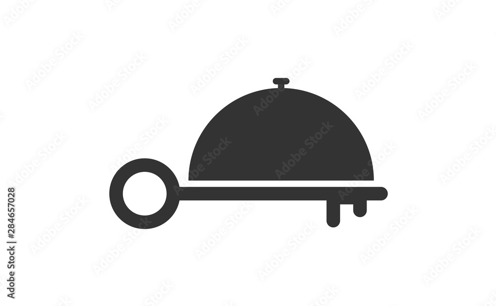 Bell concierge key icon vector Bell concierge key icon vector