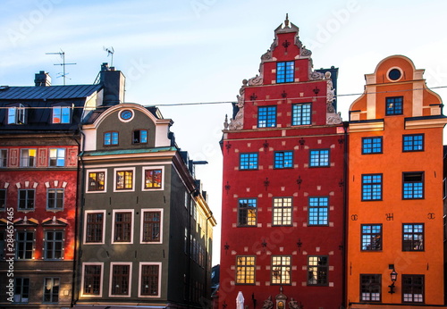 Colorful houses in Stockholm
