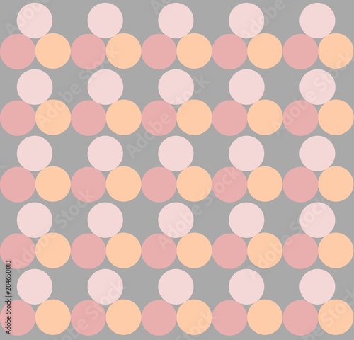 Seamless color vector pattern background with circles