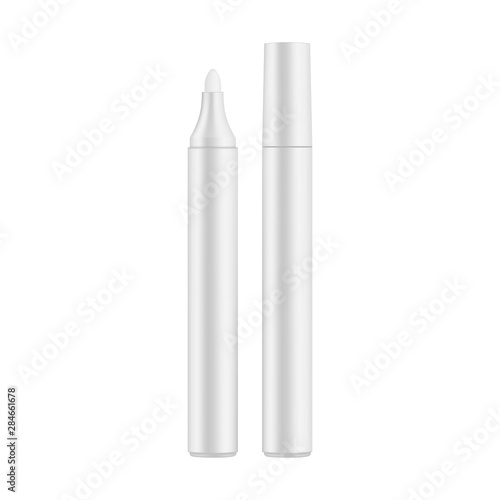 Permanent marker mockup isolated on white background. Vector illustration