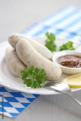 Traditional munich white sausages