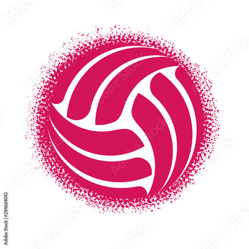 Volleyball abstract symbol isolated on white background