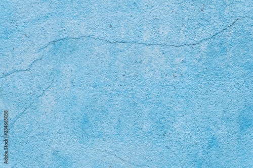 Abstract Blue Painted with Crack on Wall
