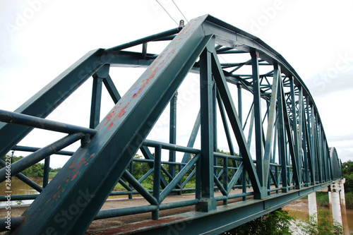 iron bridge, crossing the river © Kantip