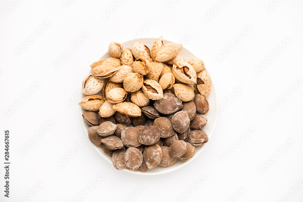 delicious nutritious fried apricot kernels and almonds delicious nutritious fried apricot kernels and almonds