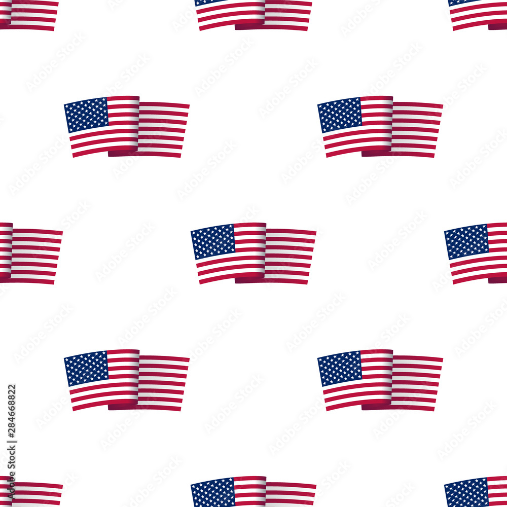 US flag seamless background. One of the 4th july symbols. Vector Illustration. US flag seamless background. One of the 4th july symbols. Vector Illustration.