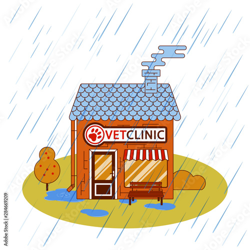 Veterinary clinic or hospital where the examination and treatment of animals. Health care of wild and domestic animals.