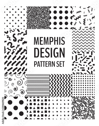 Seamless patterns in Memphis