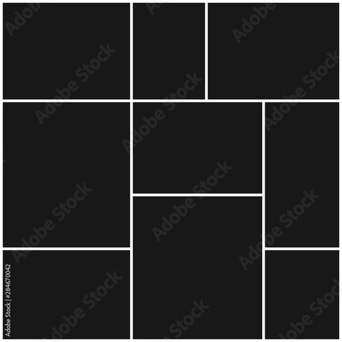 Collage frames for photo or illustration. Vector EPS 10.