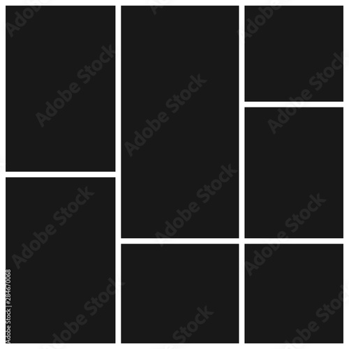 Collage frames for photo or illustration. Vector EPS 10.