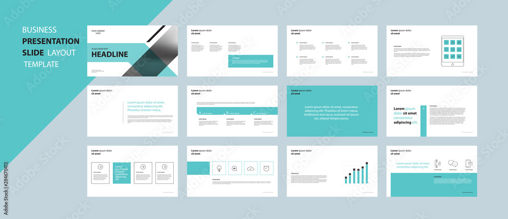 business presentation layout design template, with infographic elements design concept business presentation layout design template, with infographic elements design concept