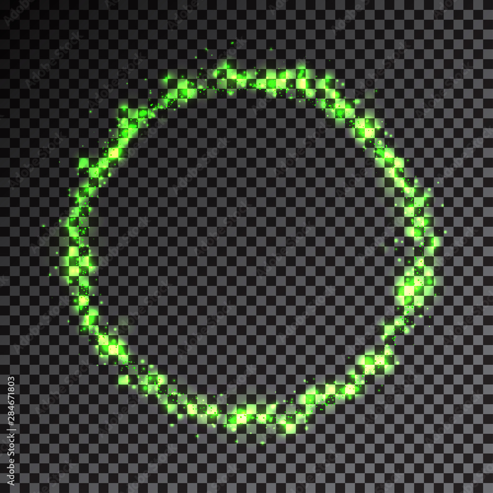 Shining green circle Shining green circle