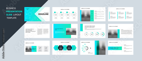 business presentation layout design template, with infographic  elements design concept