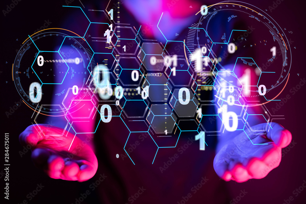 Naklejka premium Software, web development, programming concept. Abstract Programming