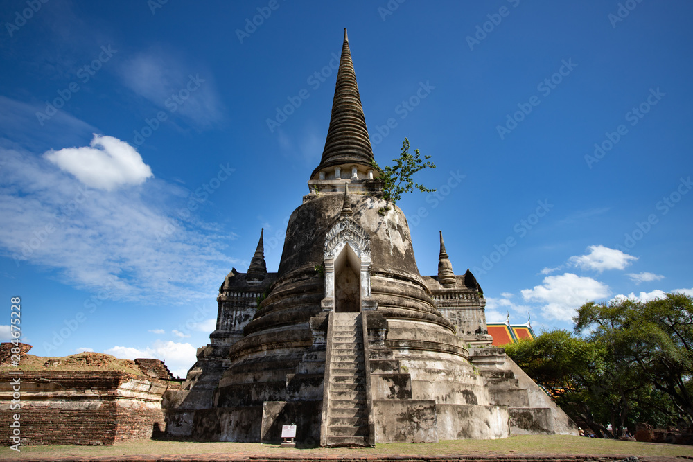 The ancient ruins of Wat Phra Si Sanphet, Ayutthaya, Thailand.