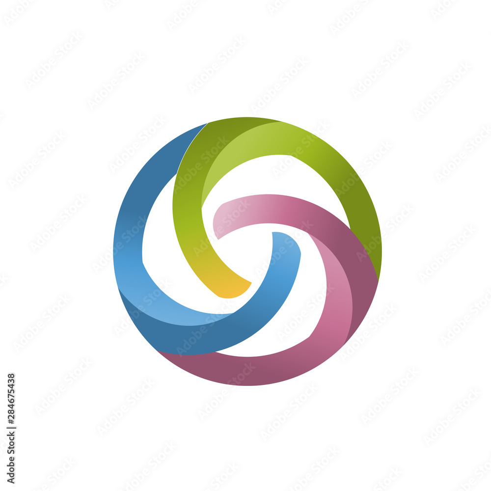 creative abstract colorful circle logo template creative abstract colorful circle logo template