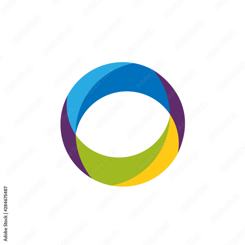 creative abstract colorful circle logo template creative abstract colorful circle logo template