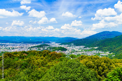 landscape of Kyoto city ( panorama view ) in the summer sunny day © show999
