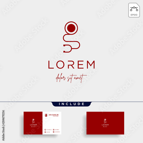 stethoscope g letter logo vector design icon