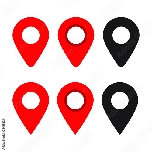 Maps pin. Location map icon.