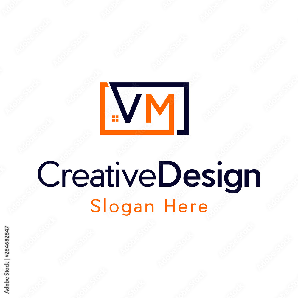 Logo design of VM MV in vector for construction, home, real estate, building, property. VM initial monogram logo for real estate Logo design of VM MV in vector for construction, home, real estate, building, property. VM initial monogram logo for real estate