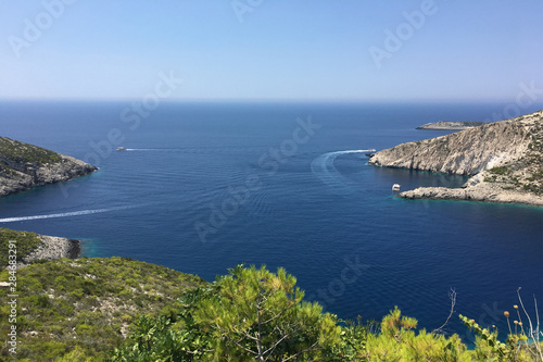 Porto Vromi beach in Zakynthos Zante island, in Greece.