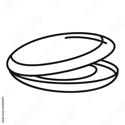 Sea mussels icon. Outline sea mussels vector icon for web design isolated on white background
