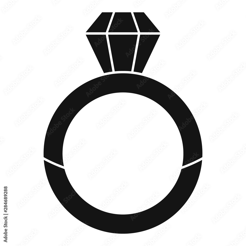 Luxury diamond ring icon. Simple illustration of luxury diamond ring vector icon for web design isolated on white background Luxury diamond ring icon. Simple illustration of luxury diamond ring vector icon for web design isolated on white background