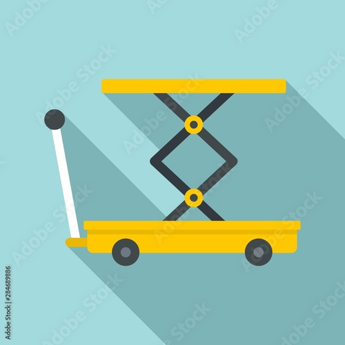 Lift cart icon. Flat illustration of lift cart vector icon for web design