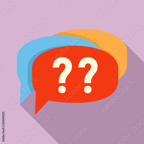 Confuse alzheimer question icon. Flat illustration of confuse alzheimer question vector icon for web design