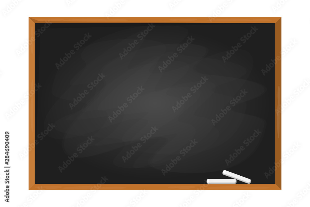 Black school chalkboard in the frame. Blank clasroom Black school chalkboard in the frame. Blank clasroom