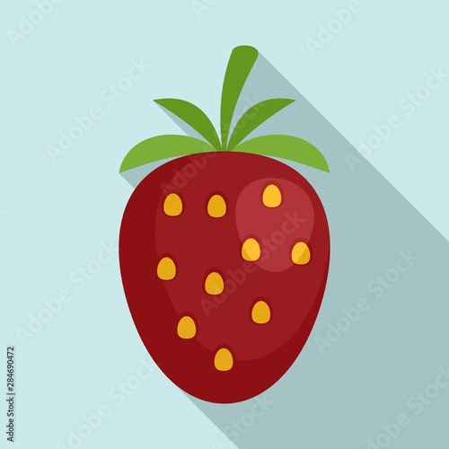 Strawberry icon. Flat illustration of strawberry vector icon for web design