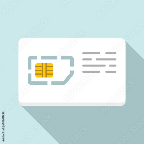 Mobile sim card icon. Flat illustration of mobile sim card vector icon for web design