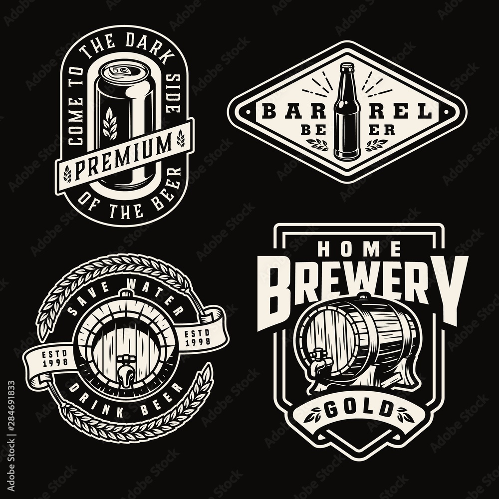 Obraz premium Vintage brewery emblems