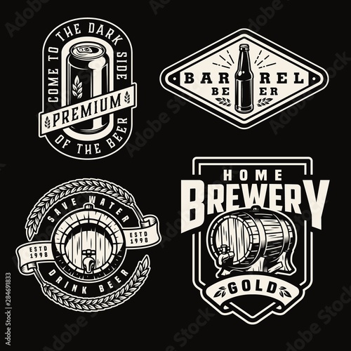 Vintage brewery emblems