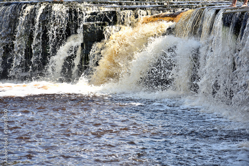 waterfalls in Sablino, Leningrad region, near St. Petersburg photo