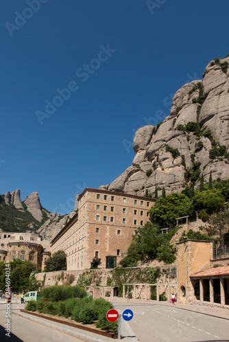 Abbey of the Mother of God in Montserrat - a male Benedictine monastery, located in the Montserrat massif in Catalonia, 40 km northwest of Barcelona